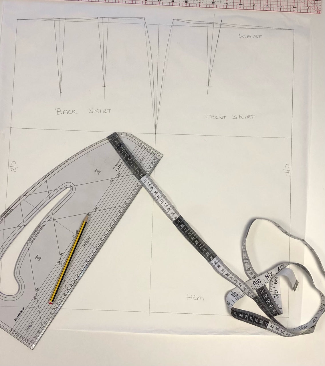 Make your own Skirt Block 3 week course Saturday 30th August 1.00 - 4.00