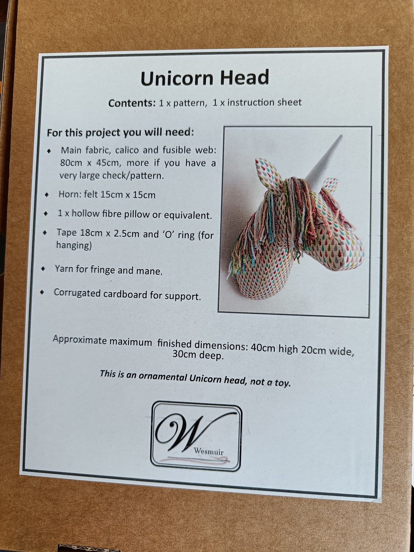 Unicorn Head Pattern